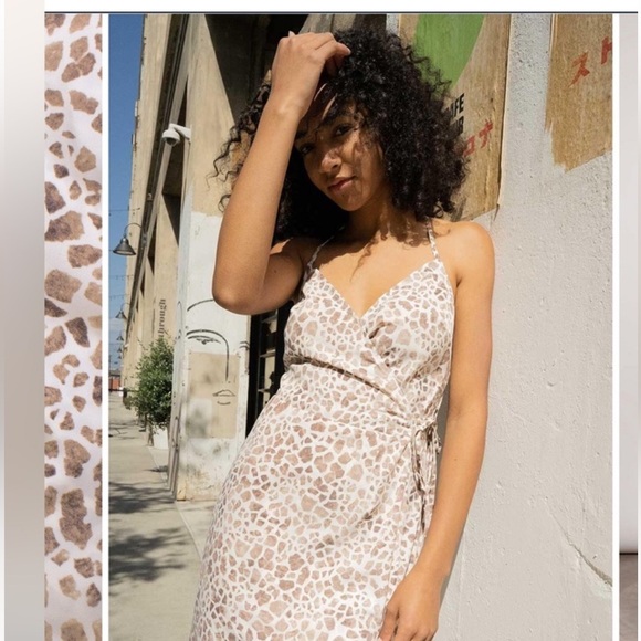 NWT Mauby Wrap Dress Animal Print, Midi length - Picture 2 of 9